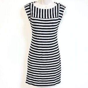 Trina Turk Black and Gray Sheath Mini Dress Sleeveless Bateau